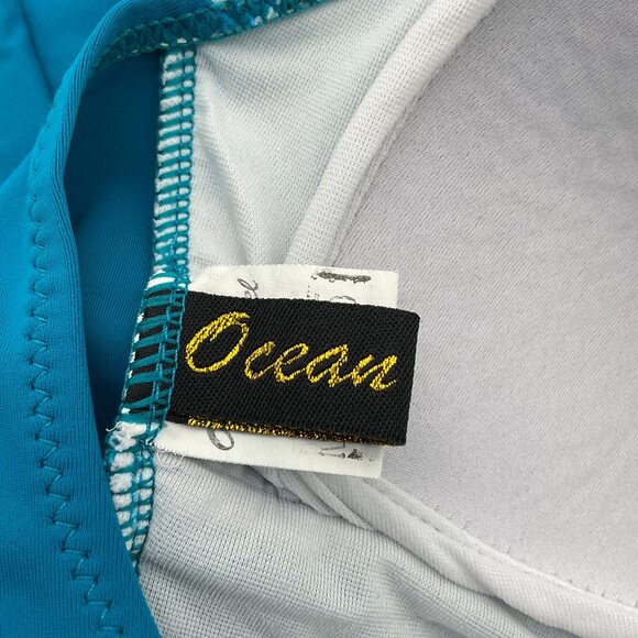 Ocean Jewel 1 Piece Twist Front Scoop Back Adjustable Straps Swimsuit 12 - Picture 4 of 9